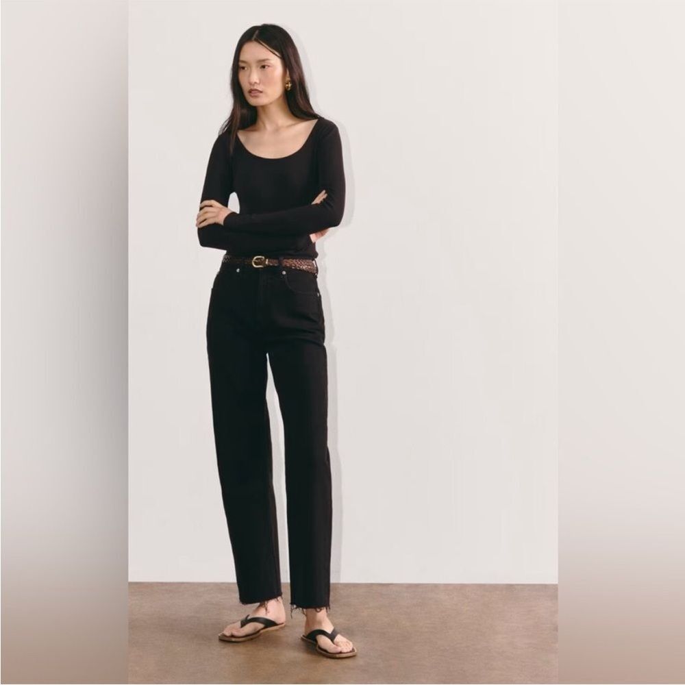 NWT Everlane High Waist Black Jeans Size 27 Short Inseam